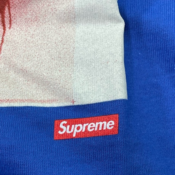 Supreme Christopher Wool Art Print 2001 Tee Shirt in Royal Blue Mens Small - Picture 3 of 7